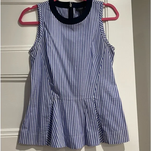 J.Crew Striped Peplum Tank Top size0 - Picture 2 of 11